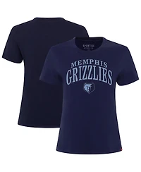 Sportiqe Women's Navy Memphis Grizzlies Arcadia Boxy T-Shirt