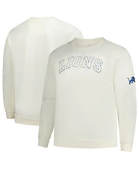 Profile Men's Cream Detroit Lions Big Tall Fleece Sweatshirt