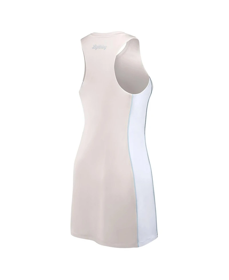Fanatics Women's Tan Tampa Bay Lightning Studio Boost Athletic Half-Zip Dress