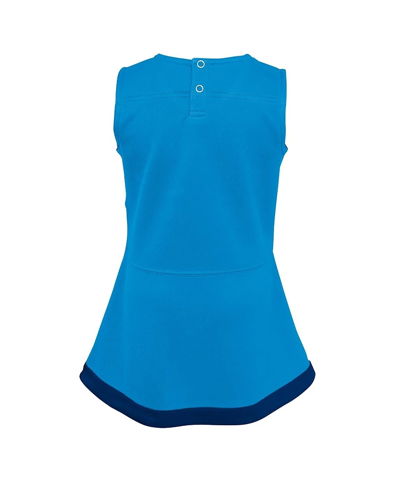 Outerstuff Girls Toddler Carolina Blue North Tar Heels Cheer Captain Dress Bloomers Two-Piece Set