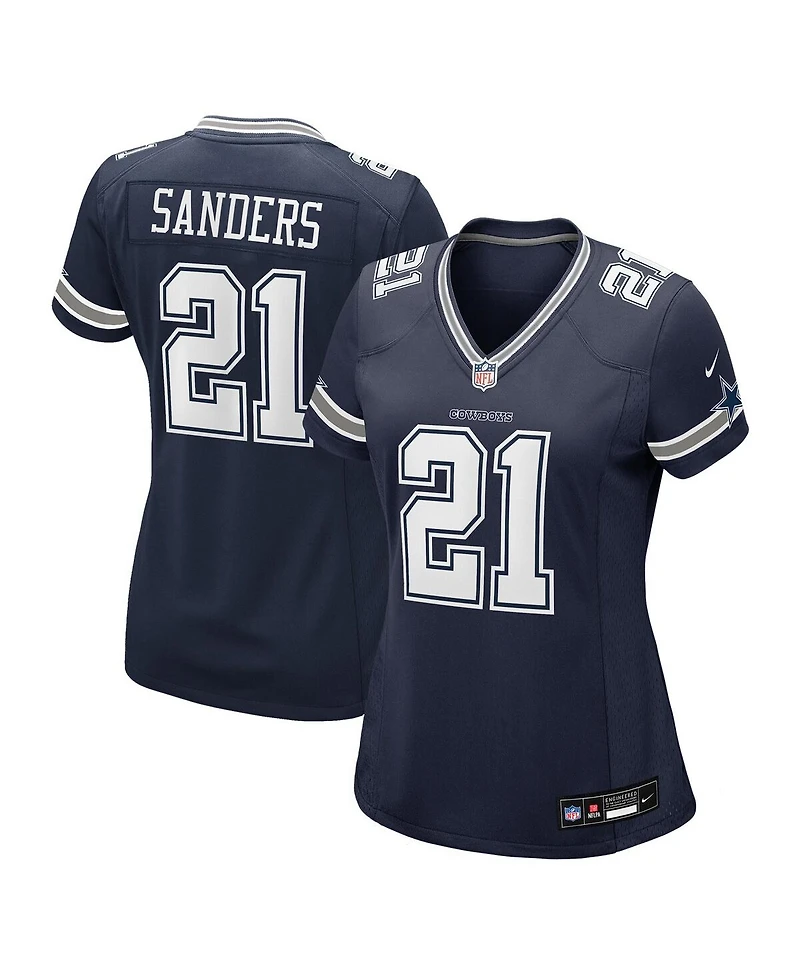 Nike Women's Deion Sanders Navy Dallas Cowboys Team Retired Player Game Jersey