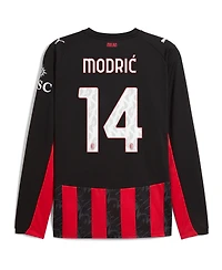 Puma Men's Luka Modric Red Ac Milan 2025/26 Home Replica Long Sleeve Jersey
