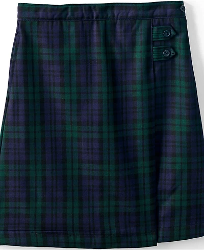 Lands' End Big Girls Plus Plaid A-line Skirt Below The Knee