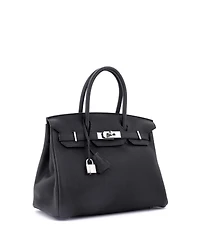 Pre-Owned Hermes Birkin 30 Handbag Togo with Palladium Hardware
