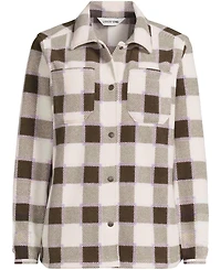 Lands' End Plus Print Anyweather Fleece Shirt Jacket