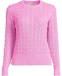 Lands' End Women's Plus Drifter Modern Cable Crew Sweater