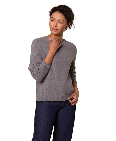 Celtic & Co. Women's Boxy Saddle Shoulder Crew Neck Sweater