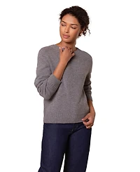 Celtic & Co. Women's Boxy Saddle Shoulder Crew Neck Sweater