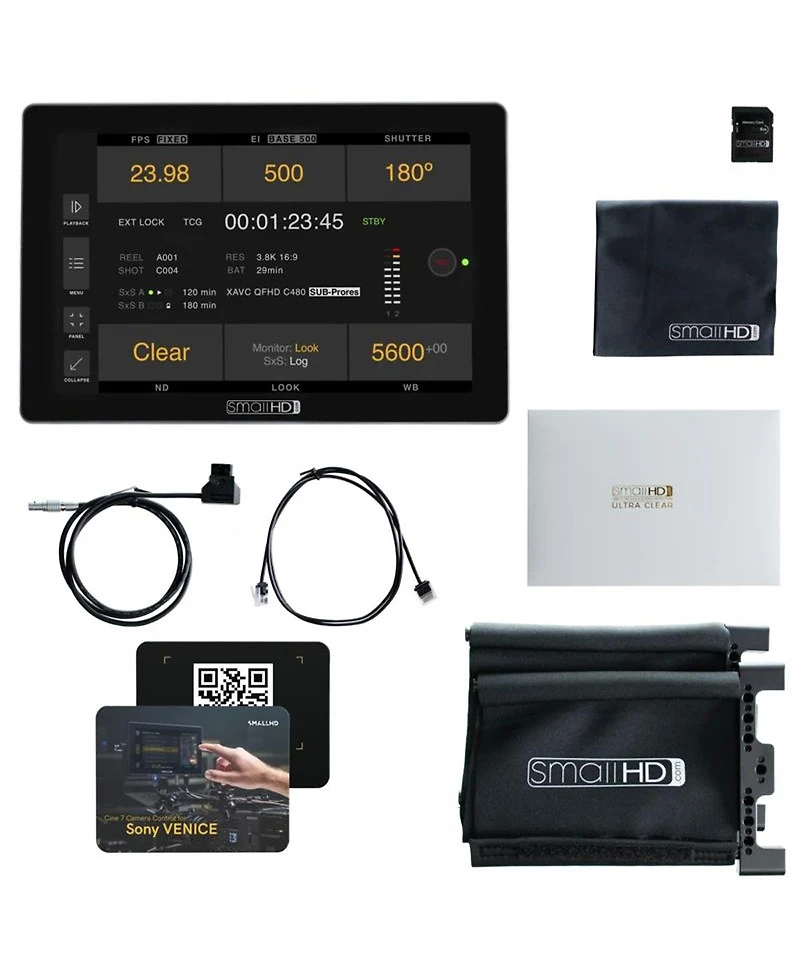 SmallHD Cine 7" Full Hd Ips Lcd Touchscreen On-Camera Monitor Kit with Camera Control Software License + Control Cable