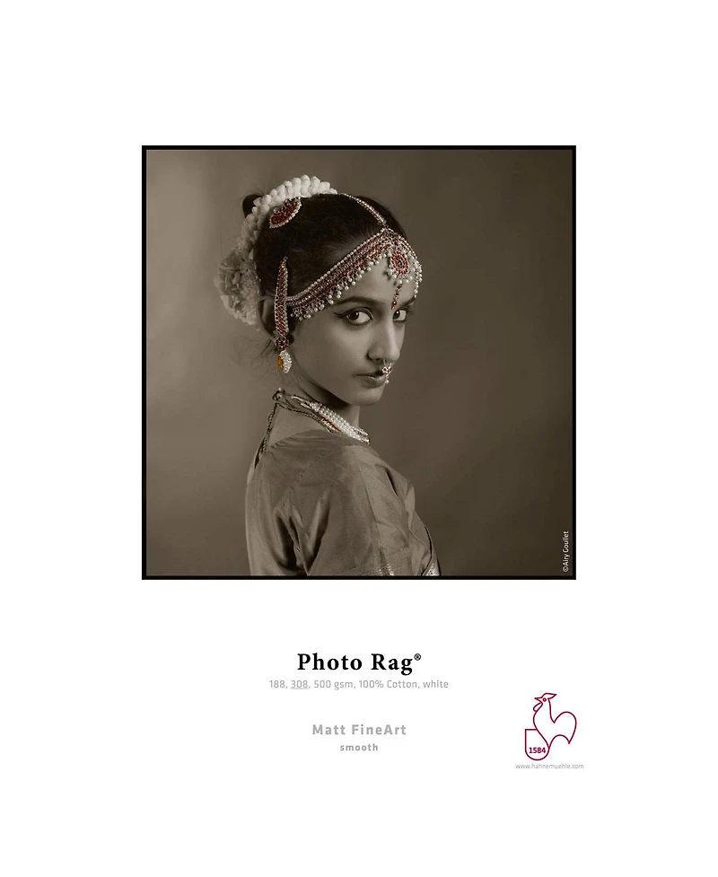 Hahnemuhle 2 Pack Matte Photo Rag, 100 % Rag Smooth White Inkjet Paper, 19 mil., 308 g/mA, 8.5x11", 25 Sheets