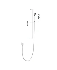 Rainsken Handheld Shower with 28-Inch Slide Bar and 59-Inch Hose,White