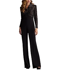 Tadashi Shoji Women's Deacon Collar Jumpsuit