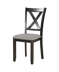 Casainc 6 Piece Wooden Dining Table Set with 4 Fabric Chairs and Bench for Kitchen or