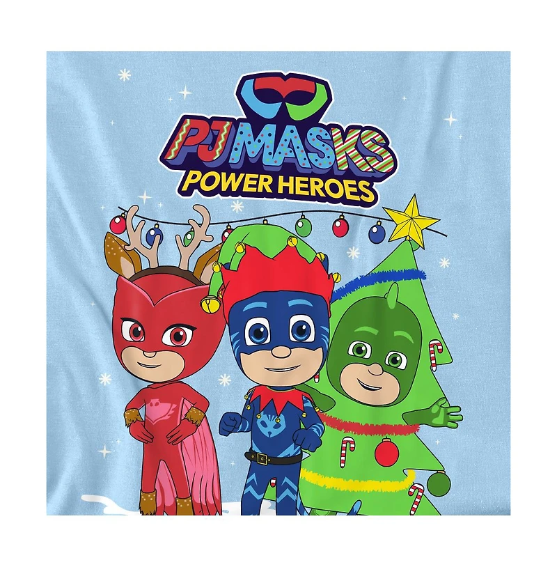 Logovision Men's Pj Masks Christmas Heroes, Catboy, Owlette and Gekko T Shirt