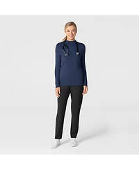 Wink Layers Women's Long Sleeve Mock Neck Silky Tee