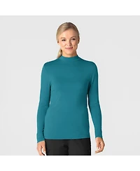 Wink Layers Women's Long Sleeve Mock Neck Silky Tee