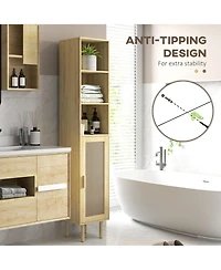 Slickblue Contemporary Bathroom Cabinet with Storage Shelves for Organization