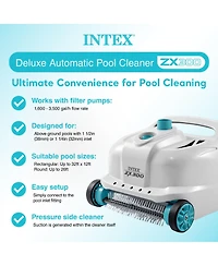 Intex 700 Gal Per Hour Above Ground Pool Cleaner Robot Vacuum w/ 21 Ft Hose