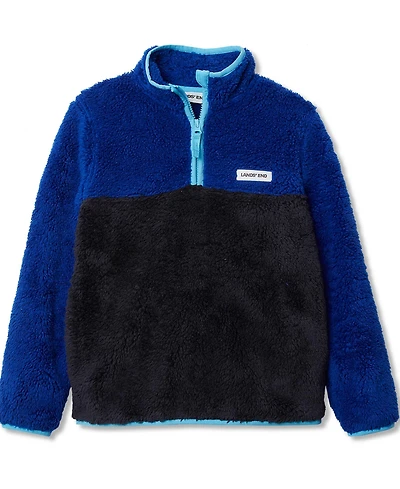 Lands' End Girls Heritage Fleece Quarter Zip Pullover Top