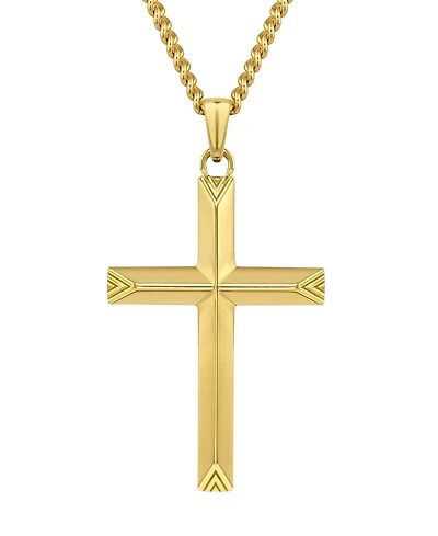 Vincero Men's Gold Cross Pendant Necklace in Stainless Steel, 22"