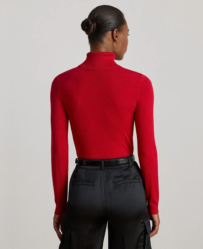 Lauren Ralph Women's Silk-Blend Turtleneck Sweater