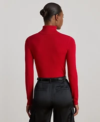 Lauren Ralph Women's Silk-Blend Turtleneck Sweater