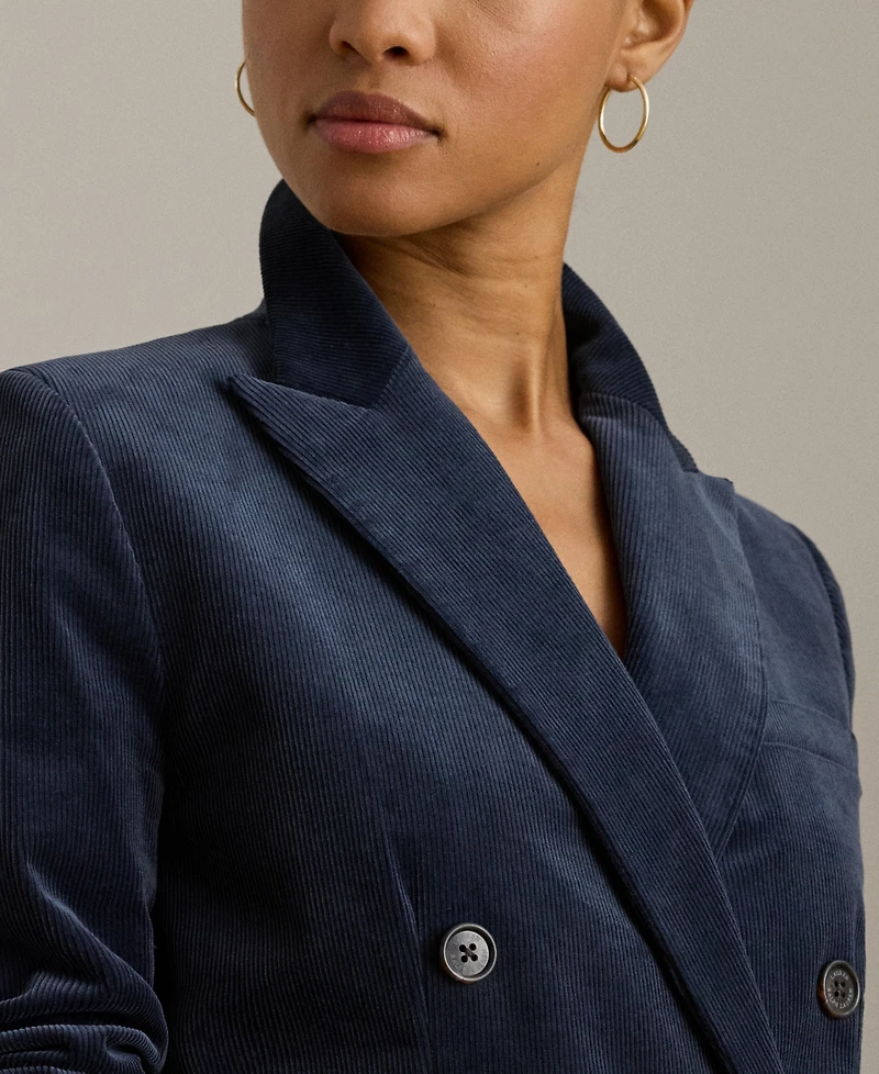 Lauren Ralph Women's Double-Breasted Corduroy Blazer