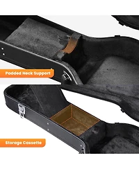 Yescom Electric Guitar Hard Case for Lp Les Paul Style w/ Folding Guitar Floor Stand