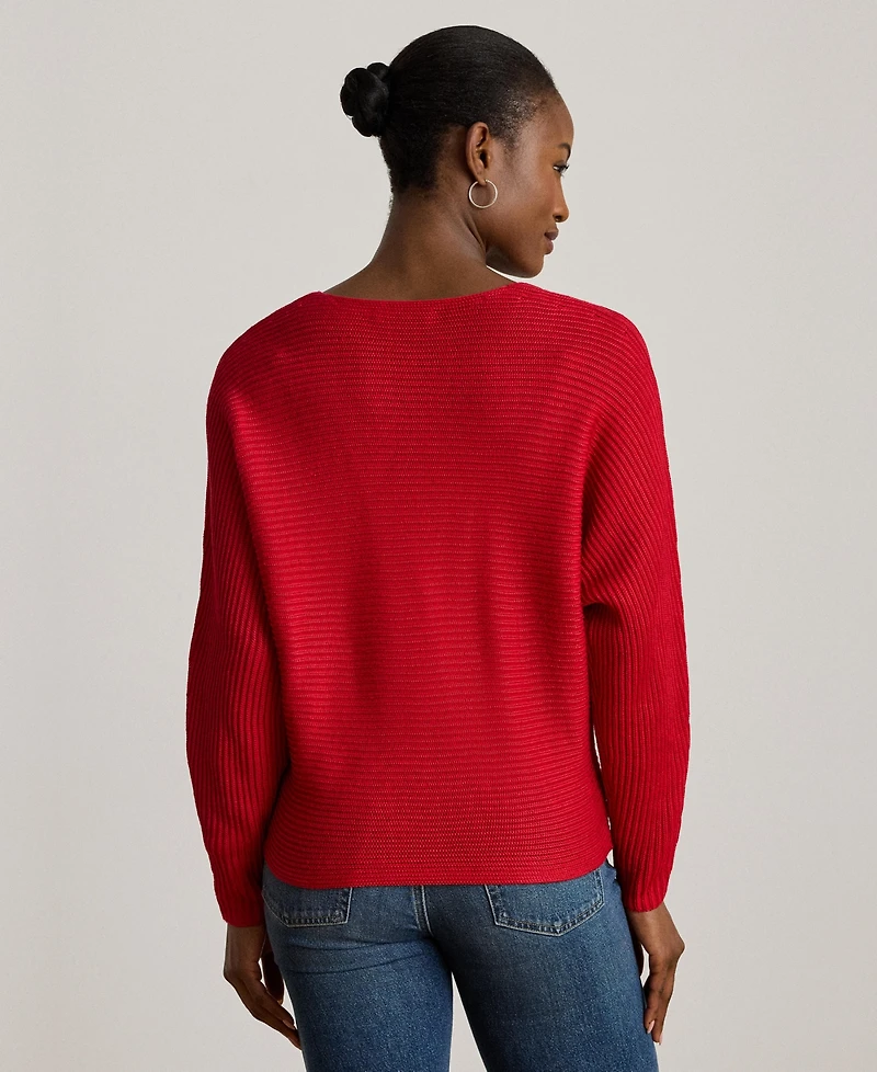Lauren Ralph Women's Rib-Knit Dolman-Sleeve Sweater