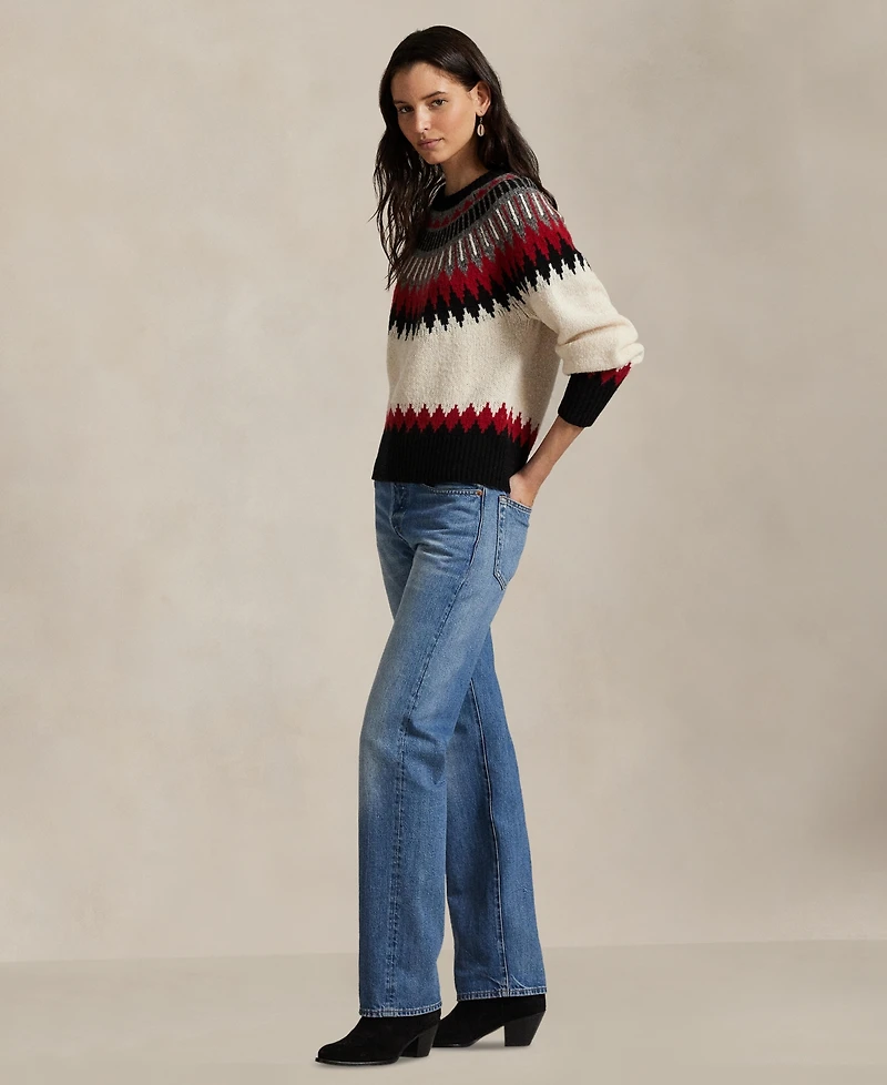 Polo Ralph Lauren Women's Geometric Fair Isle Long Sleeve Sweater