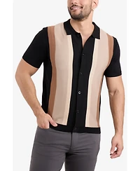 Spring + Mercer Men's Stripe Polo Sweater