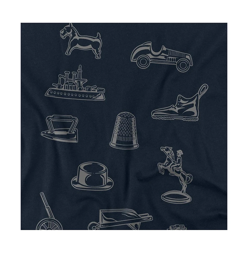 Logovision Men's Monopoly Monochrome Icons T Shirt