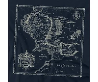 Logovision Men's Lord of The Rings Map Me T Shirt
