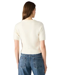 Steve Madden Women's Sereia Short Sleeve Tie-Front Cardigan