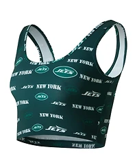 Concepts Sport Women's Green New York Jets Mosaic Allover Print Bralette
