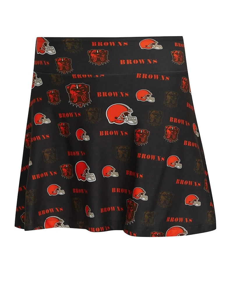 Concepts Sport Women's Brown Cleveland Browns Mosaic Allover Print Skort