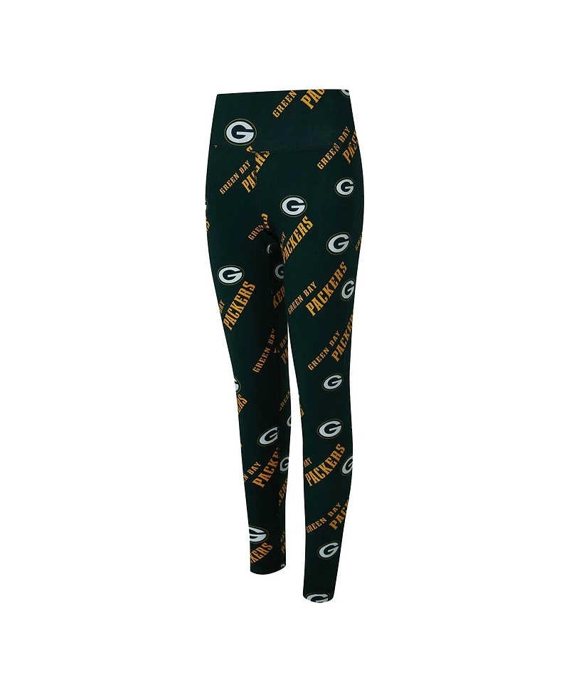 Concepts Sport Women's Green Bay Packers Mosaic Allover Print Leggings