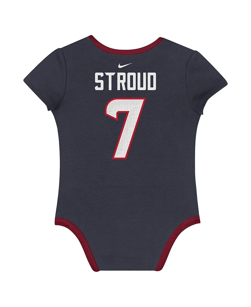 Nike Baby Boys and Girls 3-pack C.j. Stroud Houston Texans Name Number Bodysuit Set