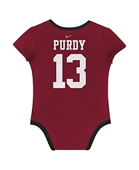 Nike Baby Boys and Girls 3-Pack Brock Purdy San Francisco 49ers Name Number Bodysuit Set