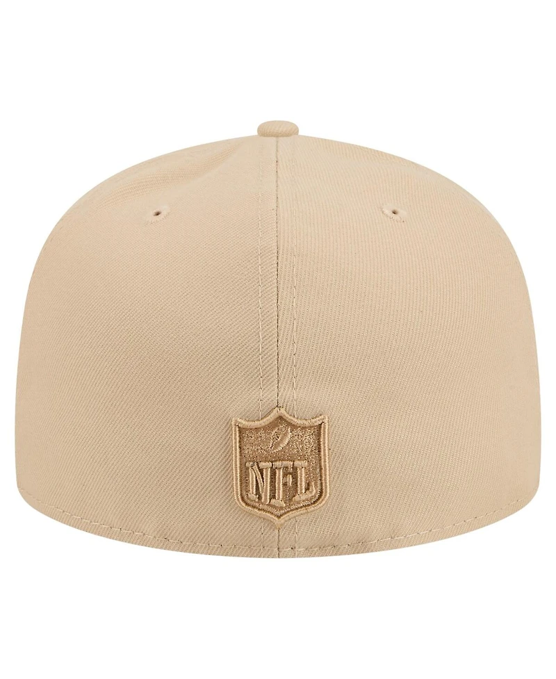 New Era Men's Light Beige Kansas City Chiefs Color Pack A-Frame 59FIFTY Fitted Hat
