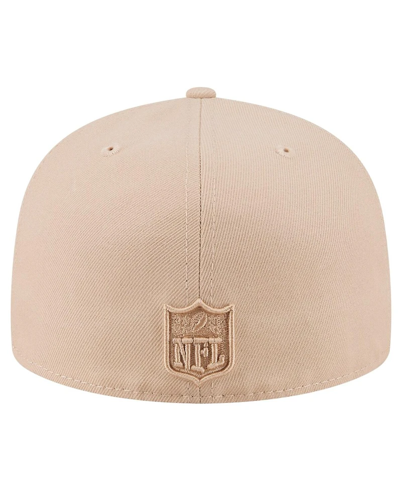 New Era Men's Light Beige San Francisco 49ers Color Pack A-Frame 59FIFTY Fitted Hat