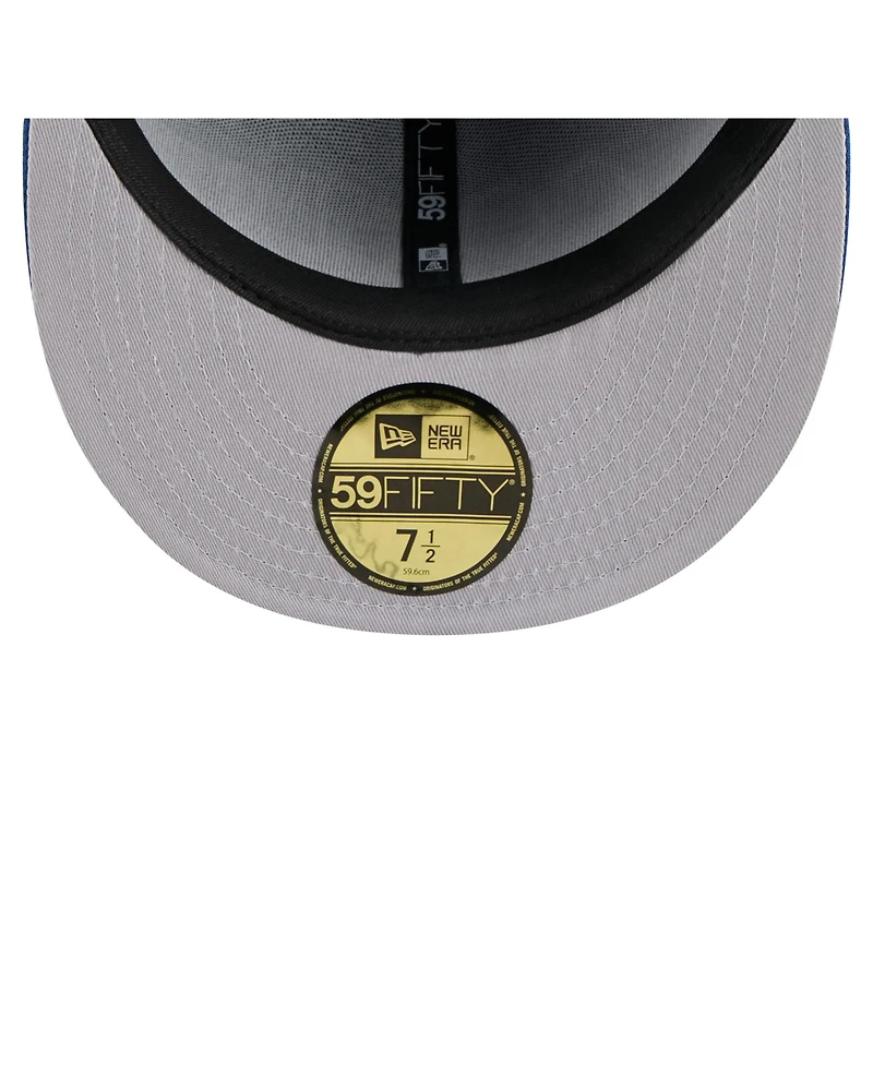 New Era Men's Royal Indianapolis Colts Throwback Oversized 59FIFTY Fitted Hat