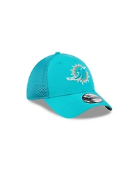 New Era Men's Aqua Miami Dolphins Outline 39THIRTY Flex Hat