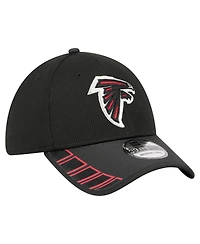 New Era Men's Black Atlanta Falcons Visor Hit 39THIRTY Flex Hat