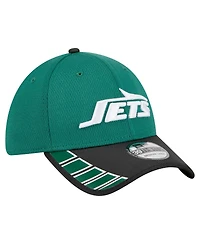 New Era Men's Green New York Jets Visor Hit 39THIRTY Flex Hat
