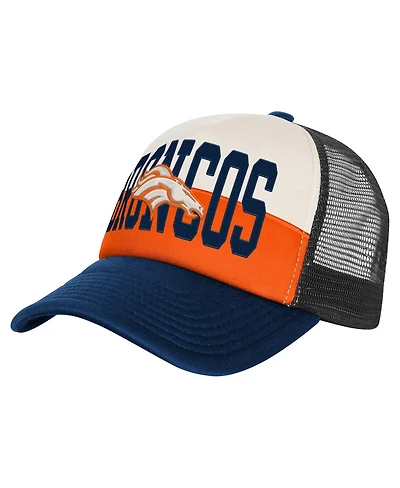 Outerstuff Big Boys and Girls White/Orange Miami Dolphins Modern Fan Trucker Adjustable Hat