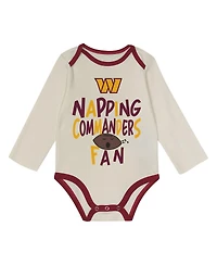 Outerstuff Baby Boys and Girls 3-Piece Burgundy Washington Commanders Little Champ Set