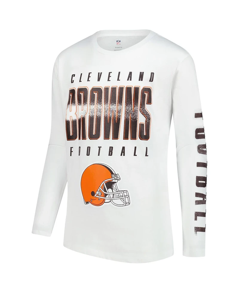 Outerstuff Big Boys and Girls Cleveland Browns The Mix Combo T-Shirt Set