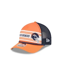 New Era Men's Orange Denver Broncos Linear A-Frame 9FORTY Adjustable Hat