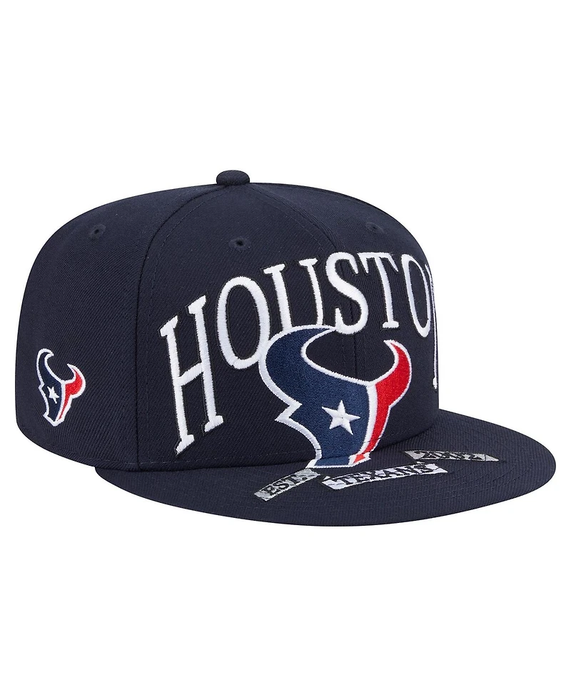 New Era Men's Navy Houston Texans Oversized 59FIFTY Fitted Hat